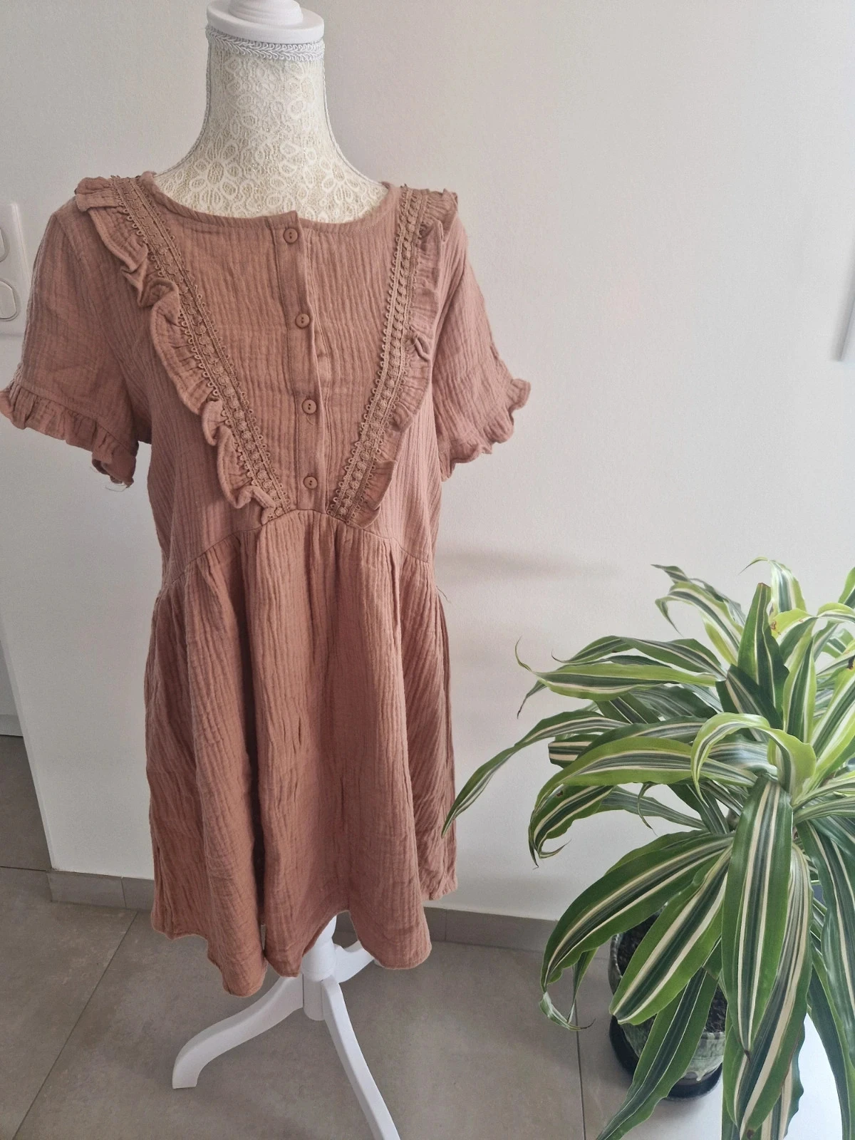 Robe gaze de coton - S/M - Season Créé avec Amour